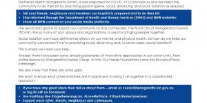 Letter to the community