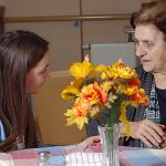 Student volunteers from Galen spend time interacting and chatting with residents. Student volunteers from Galen spend time interacting and chatting with residents.