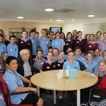 Large group of Illoura student volunteers from Galen College