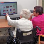 Residents have access to computers and we are happy to assist when needed. Illoura resident on computer